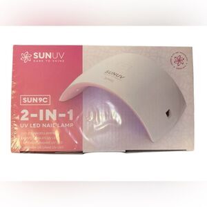 SUNUV SUN9C 2-in-1 UV LED Nail Lamp with Beetles No Wipe Gel Top Coat Set
